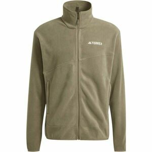 adidas TERREX MULTI FULL-ZIP FLEECE Pánská fleecová bunda, khaki, velikost obraz