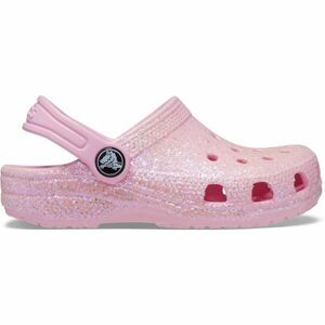 Crocs CLASSIC GLITTER CLOG T Dětské nazouváky, růžová, velikost 25/26 obraz