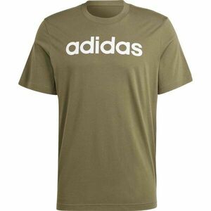 adidas ESSENTIALS SINGLE JERSEY EMBROIDERED LOGO Pánské triko, khaki, velikost obraz