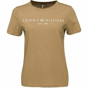 Tommy Hilfiger LOGO CREW NECK Dámské triko, béžová, velikost obraz