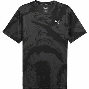 Puma TRAIN ALL DAY AOP TEE Pánské sportovní triko, černá, velikost obraz