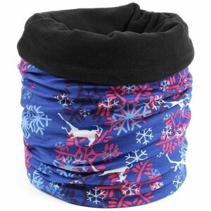 Finmark MULTIFUNCTIONAL SCARF WITH FLEECE Multifunkční šátek s fleecem, modrá, velikost obraz