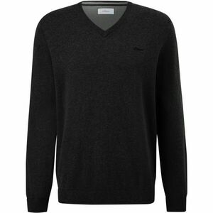 s.Oliver RL KNITTED PULLOVER V-NECK NOOS Pánský svetr, černá, velikost obraz