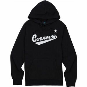 Converse FLEECE SCRIPTED LOGO PULLOVER HOODIE Pánská mikina, černá, velikost obraz