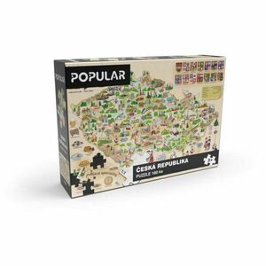 POPULAR MAPA ČESKÉ REPUBLIKY 160 KS Puzzle, mix, velikost obraz