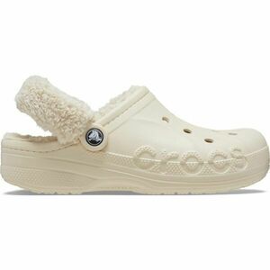 Crocs BAYA LINED FUZZ STRAP CLOG Unisex pantofle, béžová, velikost 43/44 obraz