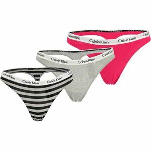 Calvin Klein 3PK THONG Dámské kalhotky, šedá, velikost obraz