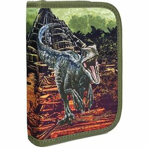 Oxybag JURASSIC WORLD Školní jednopatrový penál, zelená, velikost obraz