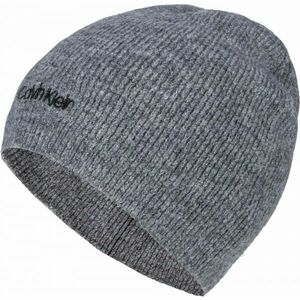 Calvin Klein BASIC WOOL NO FOLD BEANIE Zimní čepice, šedá, velikost obraz