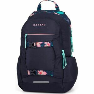 Oxybag ZERO NIGHT FLOWERS Studentský batoh, tmavě modrá, velikost obraz