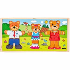 WOODY DRESS UP YOUR BEAR FAMILY Dřevěné puzzle, mix, velikost obraz