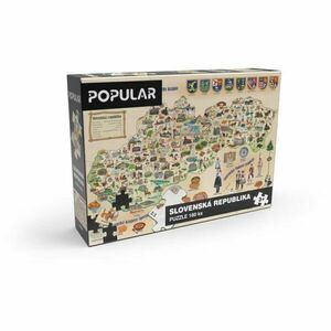 POPULAR MAPA SLOVENSKA 160 KS Puzzle, mix, velikost obraz