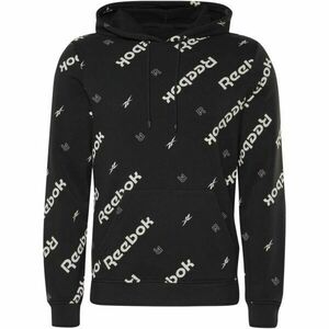 Reebok RI AOP OTH HOODIE Pánská mikina, černá, velikost obraz