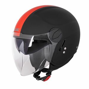 Přilba na skútr W-TEC Vernante XXL (63) Black Matt-Corsa Red obraz