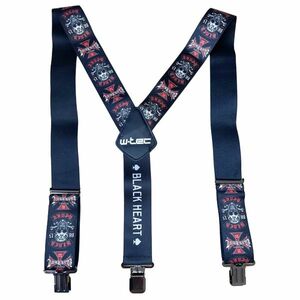 Kšandy W-TEC Black Heart Suspenders Cross Skull obraz