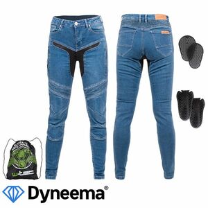 Dámské moto jeansy W-TEC Dynetis Lady modrá 3XL obraz