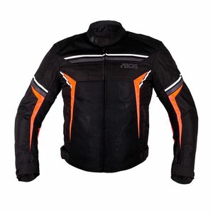 Pánská moto bunda BOS Laganas Black/Orange 5XL obraz