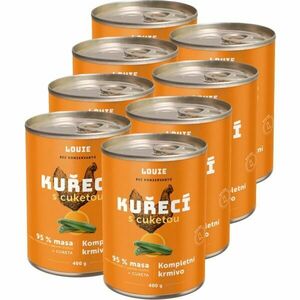 LOUIE KUŘECÍ S CUKETOU 8x 400 G Psí konzervy, oranžová, velikost obraz