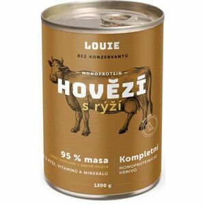 LOUIE Hovězí s rýží 1200g Psí konzerva, hnědá, velikost obraz