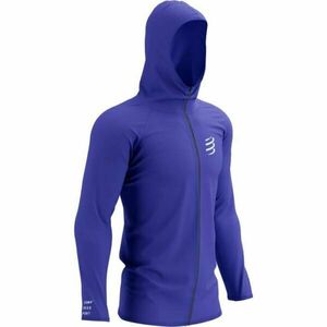 Compressport 3D THERMO SEAMLESS HOODIE ZIP Pánská sportovní mikina, modrá, velikost obraz