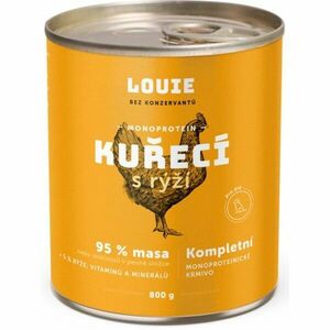 LOUIE KUŘECÍ S RÝŽÍ 800 G Psí konzerva, žlutá, velikost obraz