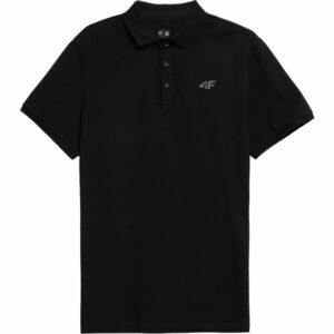 4F POLO SHIRT Pánské polo triko, černá, velikost obraz