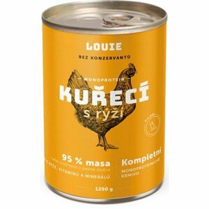 LOUIE Kuřecí s rýží 1200g Psí konzerva, žlutá, velikost obraz