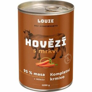 LOUIE Hovězí s mrkví 1200 g Psí konzerva, hnědá, velikost obraz