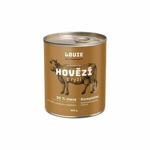 LOUIE Hovězí s rýží 800g Psí konzerva, hnědá, velikost obraz