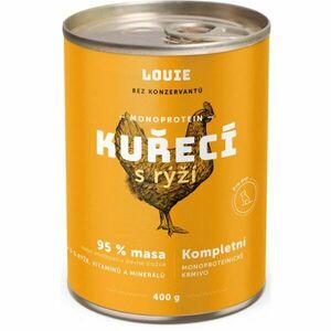 LOUIE Kuřecí s rýží 400g Psí konzerva, žlutá, velikost obraz