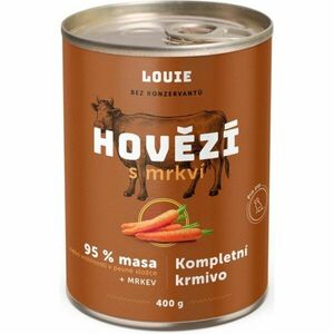 LOUIE HOVĚZÍ S MRKVÍ 400 G Psí konzerva, hnědá, velikost obraz