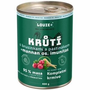 LOUIE Krůtí s brusinkami, pastinákem 400g Psí konzerva, zelená, velikost obraz