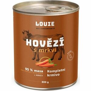 LOUIE HOVĚZÍ S MRKVÍ 800 G Psí konzerva, hnědá, velikost obraz