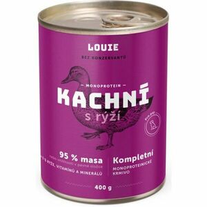 LOUIE KACHNÍ S RÝŽÍ 400 G Psí konzerva, fialová, velikost obraz
