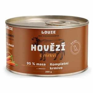 LOUIE HOVĚZÍ S MRKVÍ 200 G Psí konzerva, hnědá, velikost obraz
