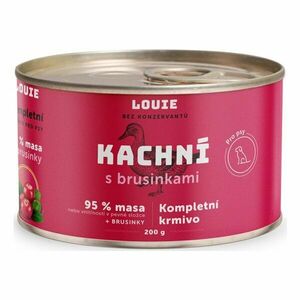LOUIE KACHNÍ S BRUSINKAMI 200 G Psí konzerva, růžová, velikost obraz