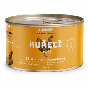 LOUIE KUŘECÍ S RÝŽÍ 200 G Psí konzerva, žlutá, velikost obraz