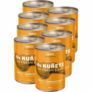 LOUIE 1/4 KUŘETE 8x 400 G Psí konzervy, žlutá, velikost obraz