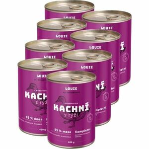 LOUIE KACHNÍ S RÝŽÍ 8x 400 G Psí konzervy, fialová, velikost obraz