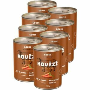 LOUIE HOVĚZÍ S MRKVÍ 8x 400 G Psí konzervy, hnědá, velikost obraz