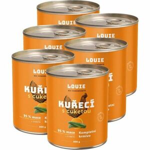 LOUIE KUŘECÍ S CUKETOU 6x 800 G Psí konzervy, oranžová, velikost obraz