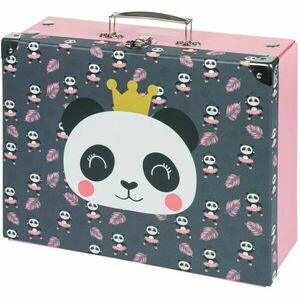 BAAGL PANDA Skládací školní kufřík, tmavě šedá, velikost obraz