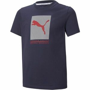 Puma ACTIVE SPORTS GRAPHIC TEE Dětské triko, tmavě modrá, velikost obraz