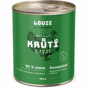 LOUIE Krůtí s rýží 800g Psí konzerva, zelená, velikost obraz