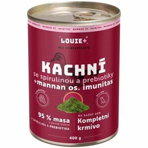 LOUIE KACHNÍ SE SPIRULINOU A PREBIOTIKY 400 G Psí konzerva, červená, velikost obraz