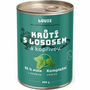 LOUIE Krůtí s lososem a kopřivou 400 g Psí konzerva, zelená, velikost obraz