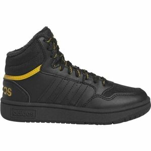 adidas HOOPS 3.0 MID K Dětské kotníkové tenisky, černá, velikost 38 2/3 obraz