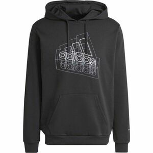 adidas TECH GRAPHIC HOODIE Pánská mikina, černá, velikost obraz