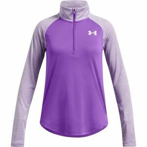 Under Armour TECH GRAPHIC 1/2 ZIP Dívčí tričko s dlouhým rukávem, fialová, velikost obraz