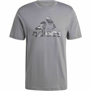 adidas CAMO BADGE OF SPORT TEE Pánské tričko, šedá, velikost obraz